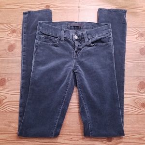 J Brand Gray Corduroy Skinny Jeans Size 24